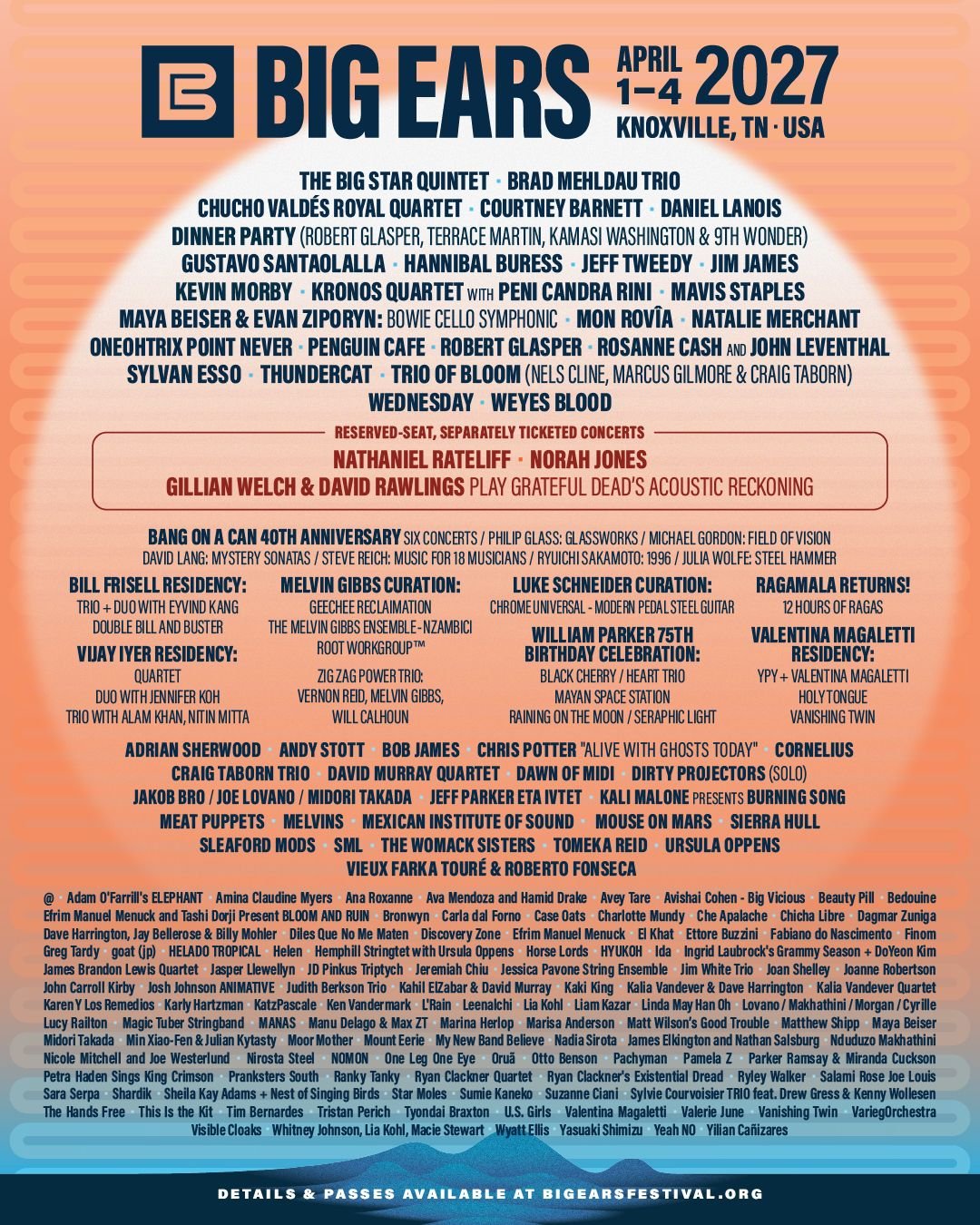 Jeff Tweedy, Robert Glasper, Weyes Blood to Play Big Ears 2027