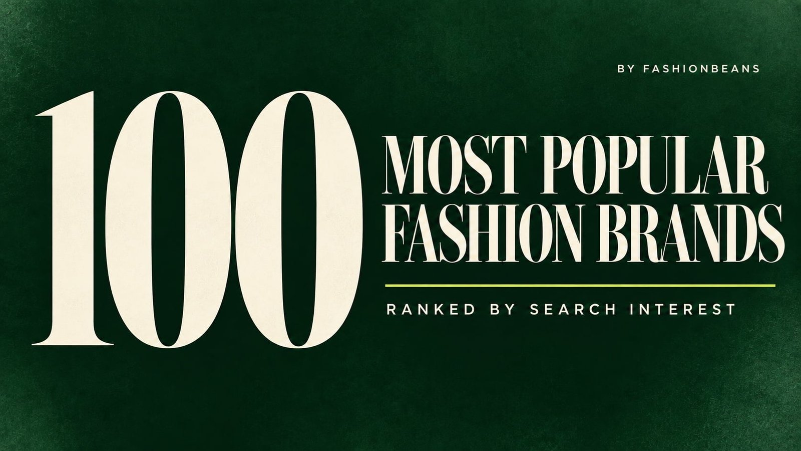100 Most Popular Fashion Brands, Ranked by Google Search Interest
